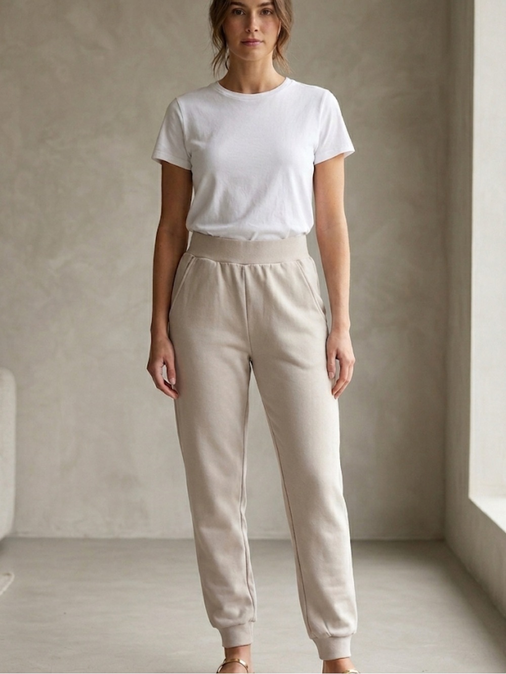 69 Lazypants Cream Joggers Size XS Cozy Luxe Athleisure Essential New with Tags